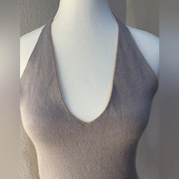 FOREVER 21 Halter Top Flame Mini Dress SZ M New With Tags Gray Orange Flames - Picture 4 of 8